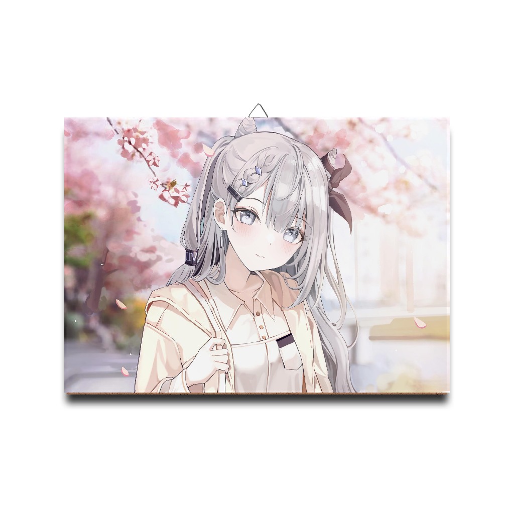 KAYU Vestia ZETA SMILE vtuber anime wooden wall Poster - HOLO ID MDF ...
