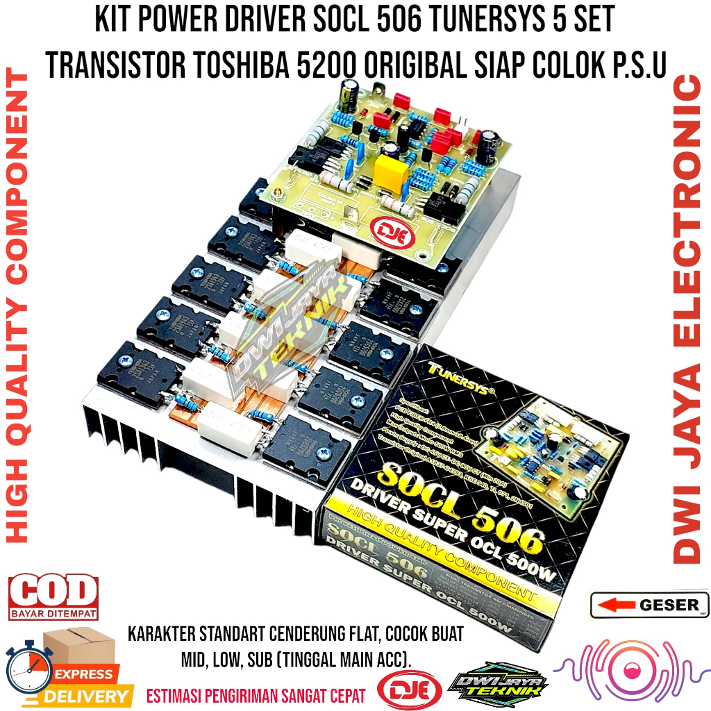 Original Toshiba Transistor SOCL 506 Tunersys 5 SET Power Driver Kit