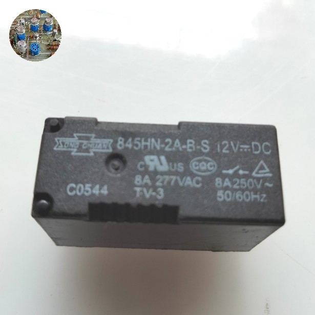 Song CHUAN Relay 845HN-2A-B-S Relay-DPST 6pin 12VDC Contact 8A 250VAC ...