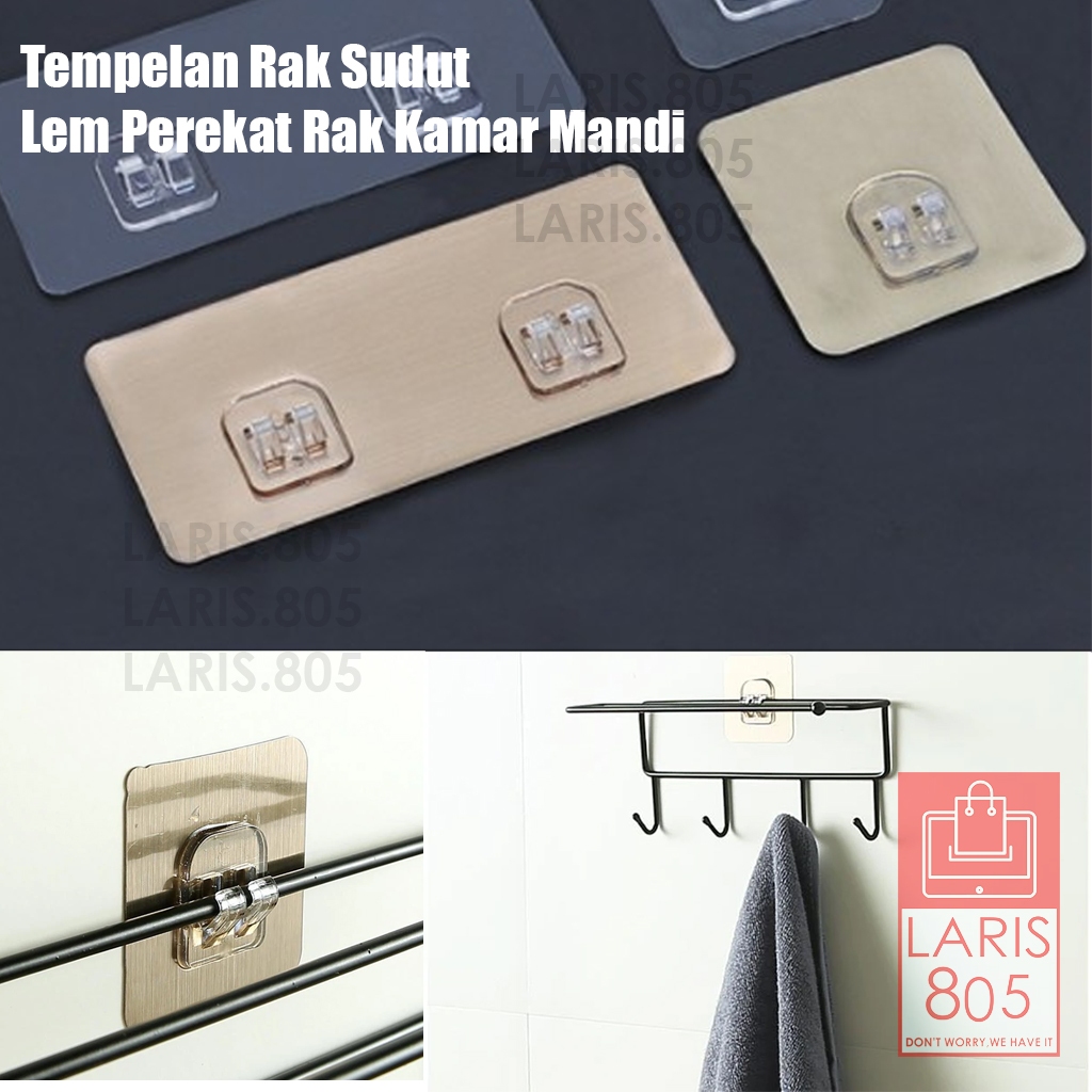 Corner Shelf Attachment / Bathroom Shelf Adhesive Glue | Shopee Malaysia