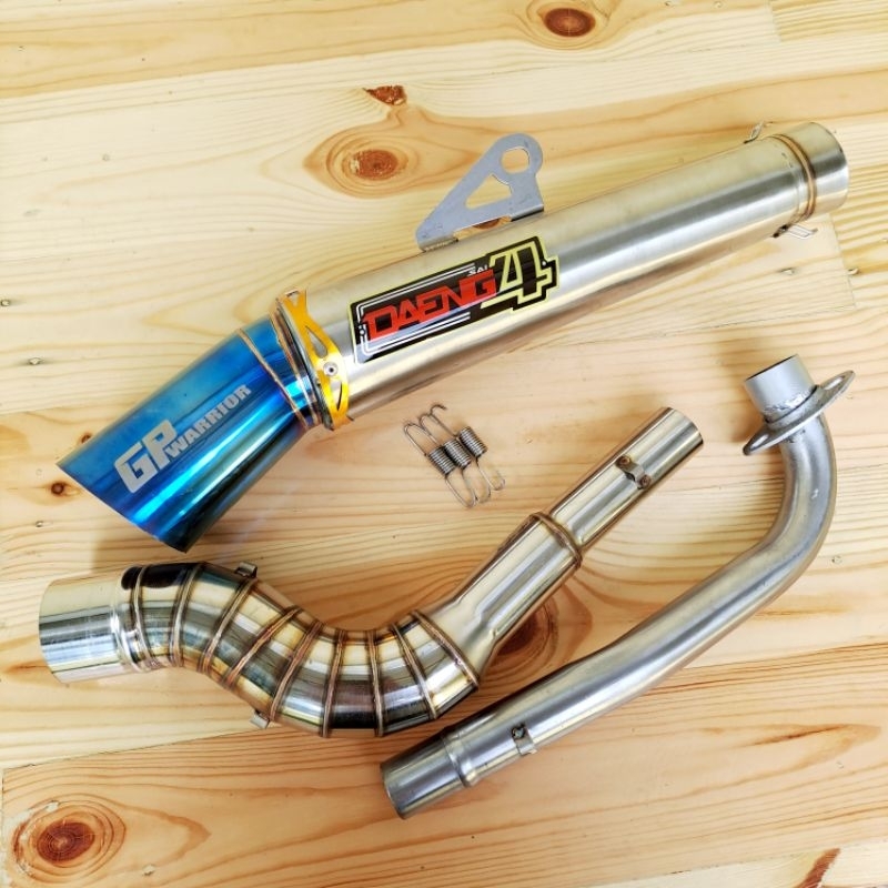 Daeng Sai4 conical open exhaust pipe xrm wave smash 100 110 125 rs fury
