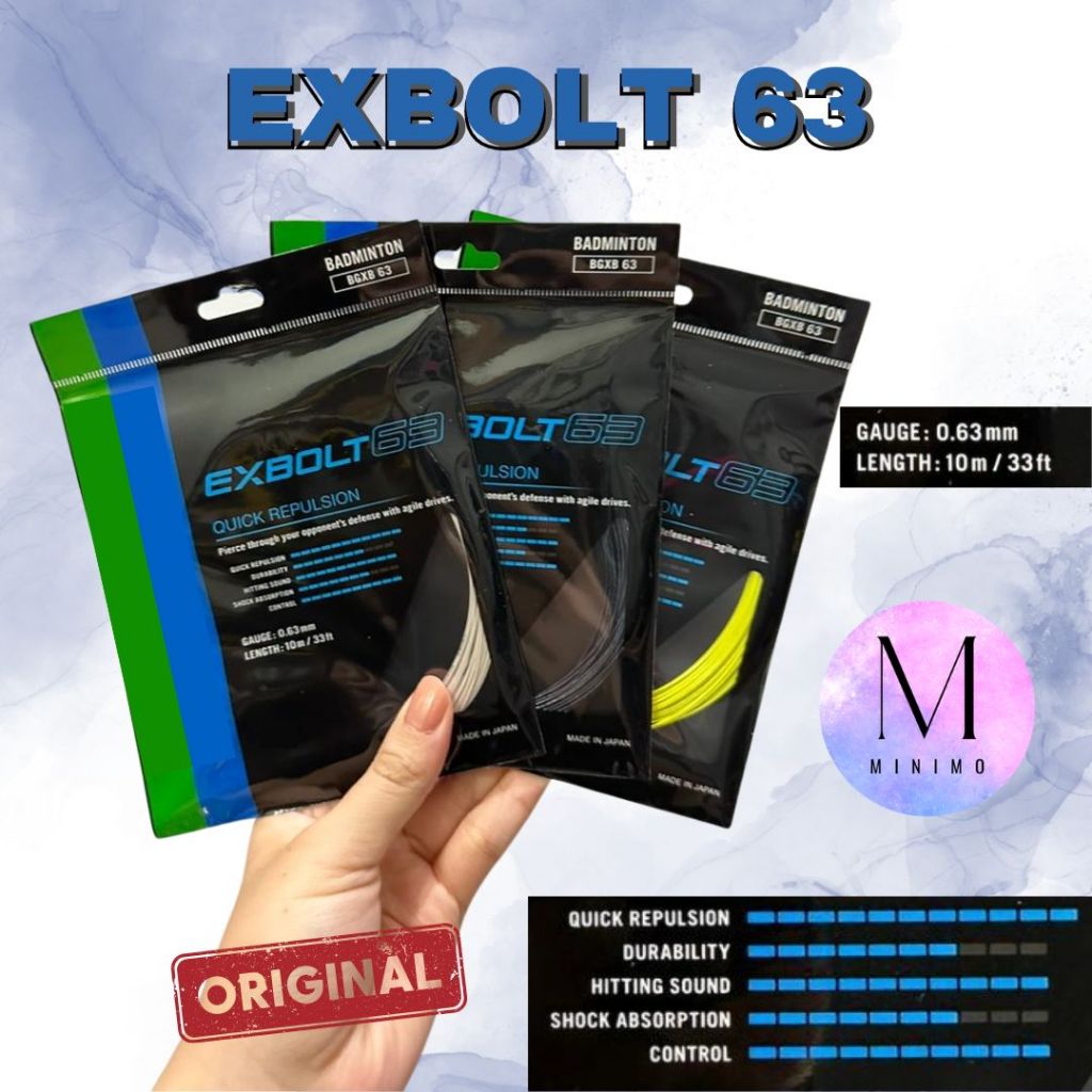 Yonex Exbolt 63 Original Badminton Racket String | Shopee Malaysia