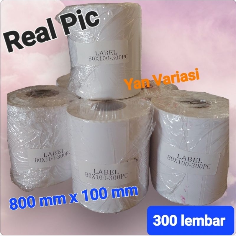 Thermal Barcode Sticker Labels 80 x 100 1 Line Contains 300 Pcs ...