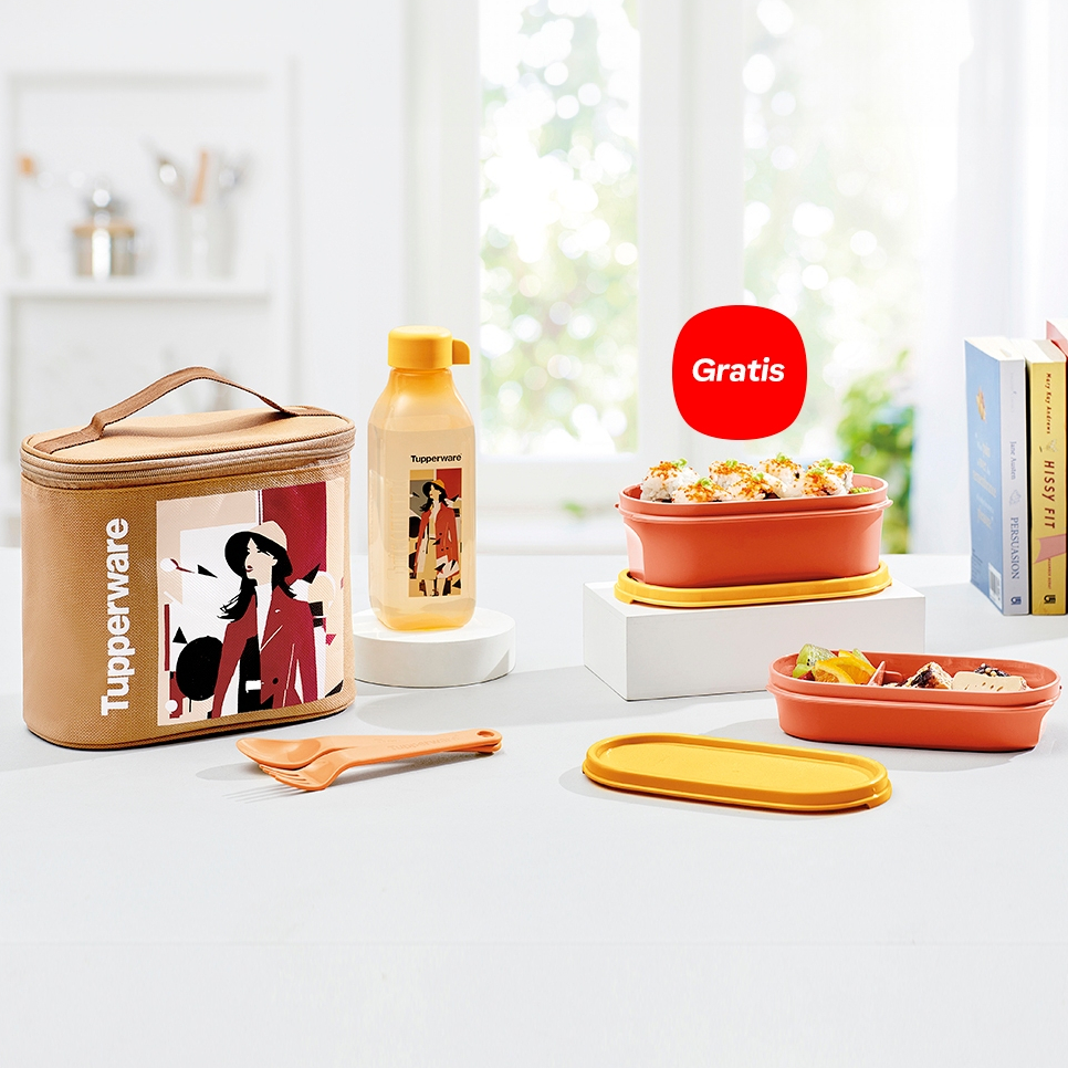 Tupperware Stylish Lunch Set Lunch Box HK275 | Shopee Malaysia
