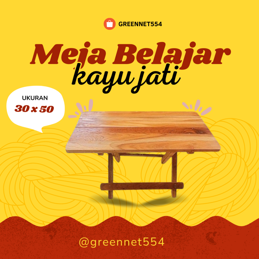 KAYU Large Teak Wood Study Table/Folding Table 30 x 50 | Shopee Malaysia