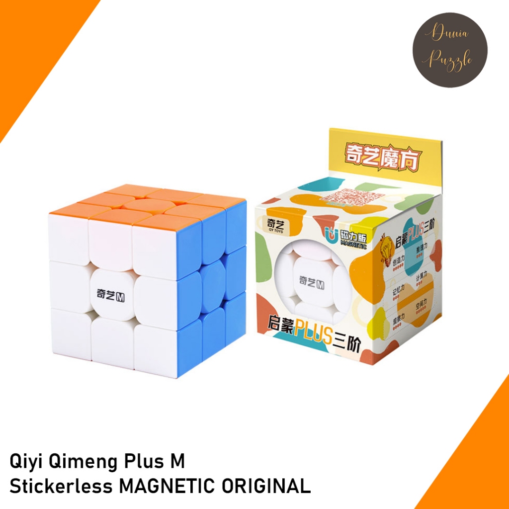 Rubik 3x3 QiYi QiMeng Qi Meng Plus 9cm M 3x3 Stickerless MAGNETIC ...