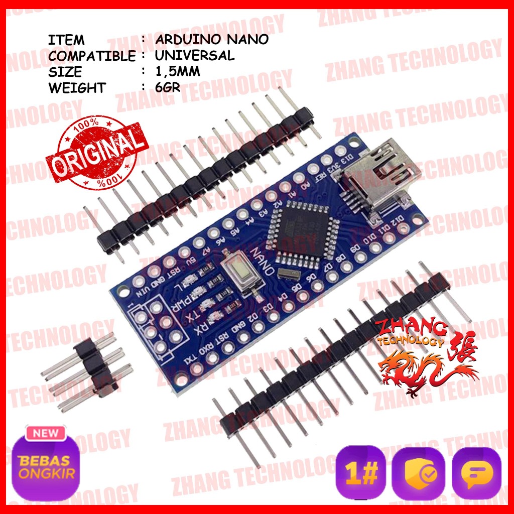 Arduino NANO V3 ATMEGA328P CH340G 5V ARDUINO NANO R3 ATMEGA328P 16Mhz ...