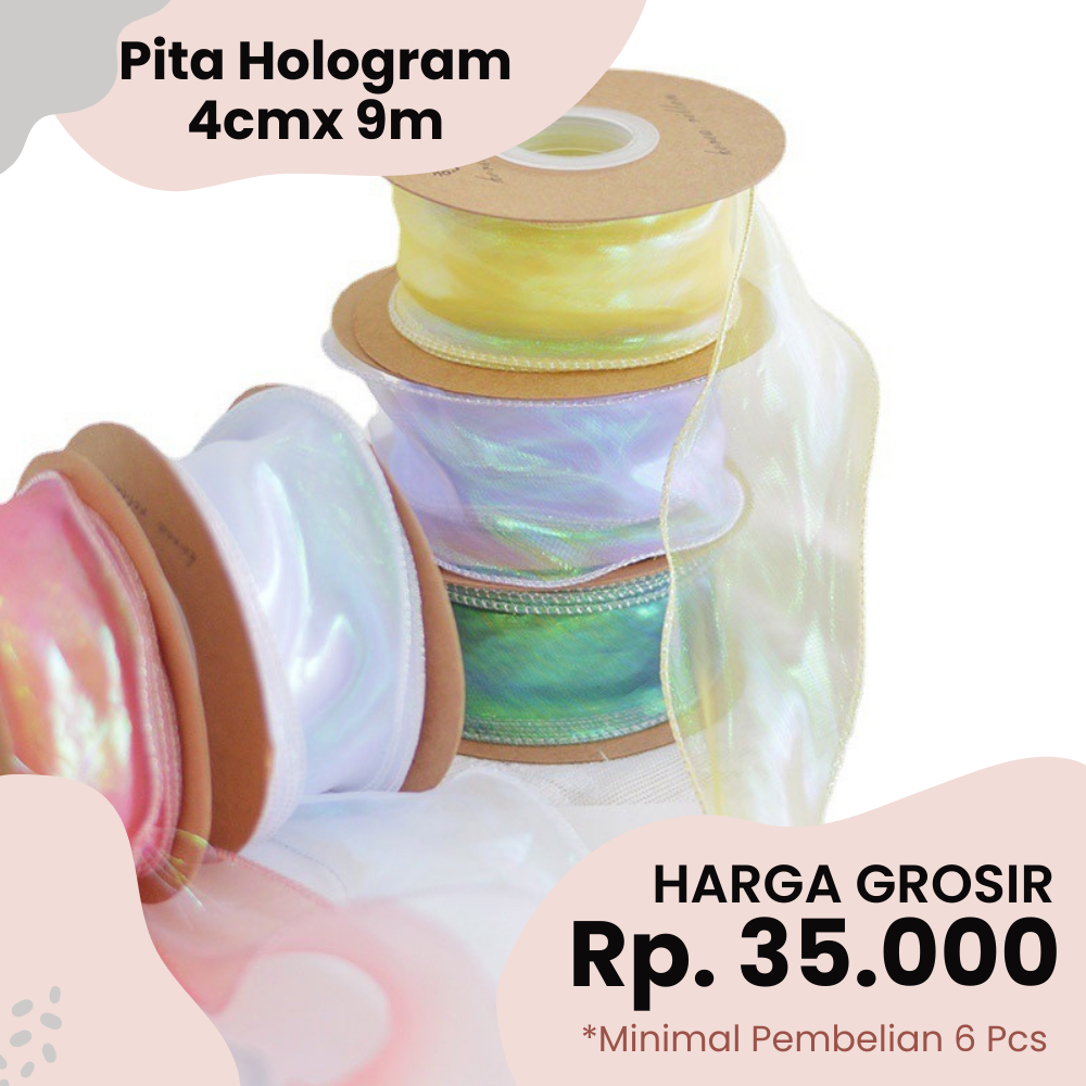 Bong - Hologram Ribbon / Rainbow Ribbon / Korean Ribbon / Gift Ribbon ...