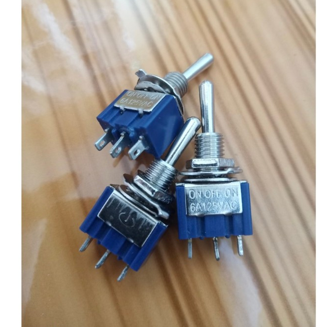 Mini On-Off-On 3 pin Tegel Switch Blue 3 pin toggle Switch | Shopee ...