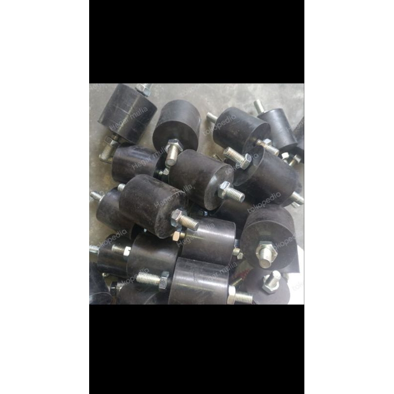 Rubber Double Bolts M10 DIAMETER 5cmx5cm Height ATW Mounting 50mx50mm ...