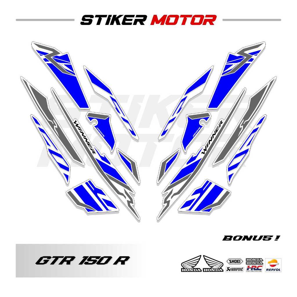 GTR45 STRIPING STICKER LIS STICKER VARIATIONS SUPRA GTR 150 R WINNER V1 ...