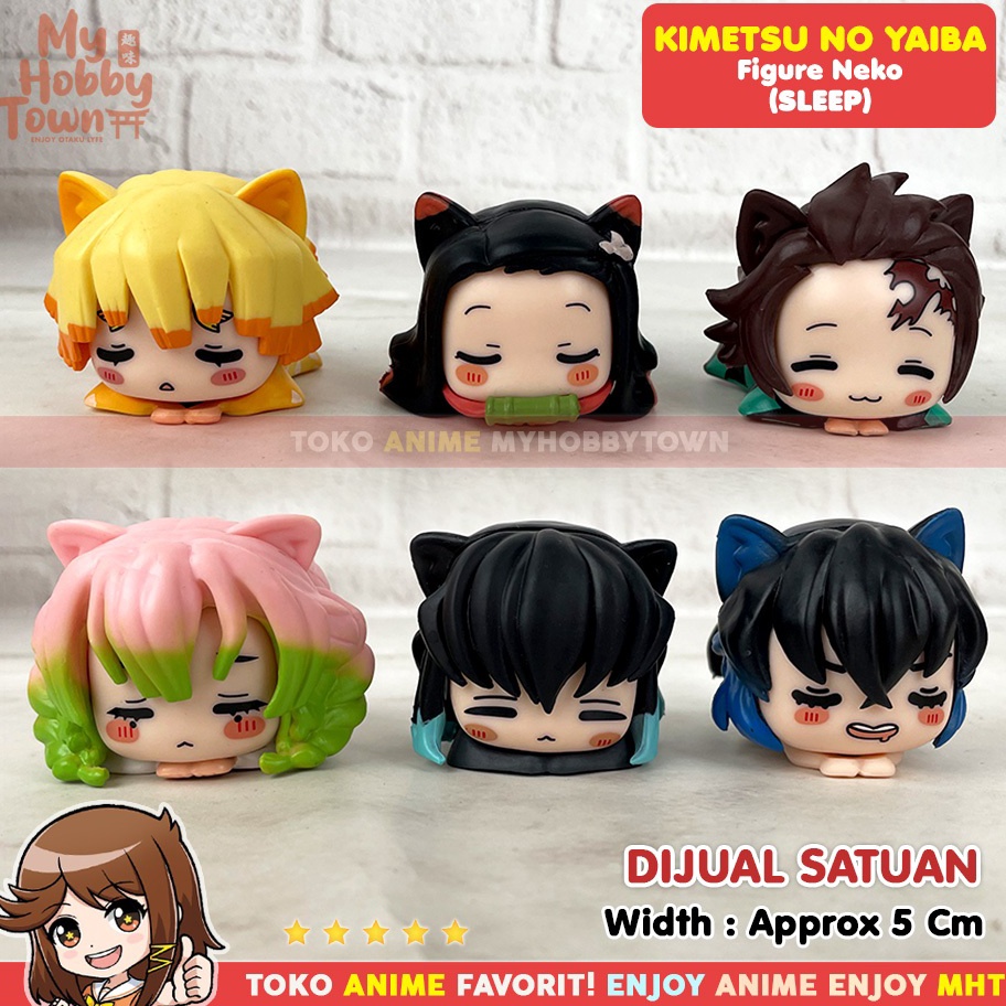 Anime Figure Demon Slayer Kimetsu no Yaiba Neko Cat Sleep Tanjiro ...