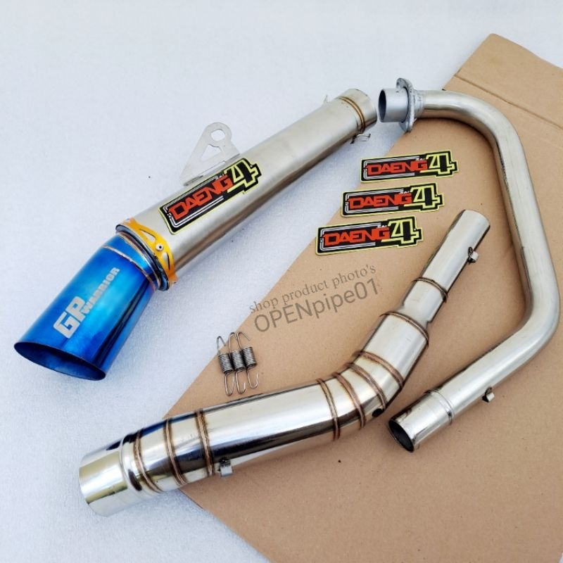 Open spec daeng sai4 exhaust pipe xrm 125 110 wave rs125 fury smash