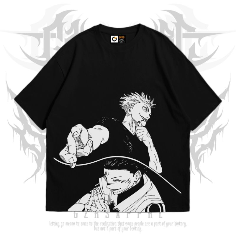 Gzrs Tshirt Gojo X Sukuna Art V2 Black Shopee Malaysia 4732