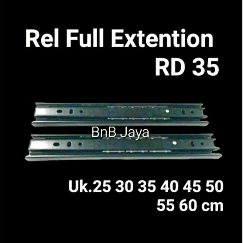 Rail Full Extension RD 35 Length 55 cm - per Pair Of Ril Double Pull FE ...