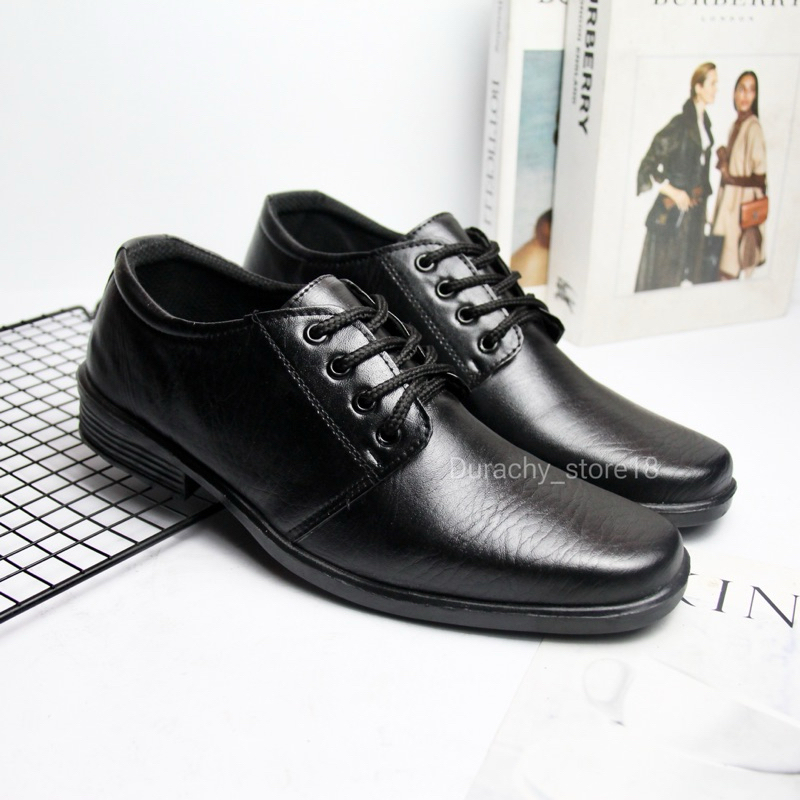 HITAM Durachy Men's Strap Loafers | Formal Black Leather Office Work ...