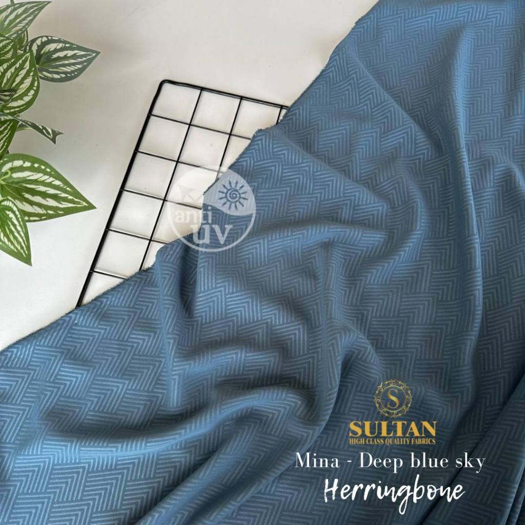Mina ANTI UV SULTAN EMBOSS HERRINGBONE FABRIC 50CM | Shopee Malaysia