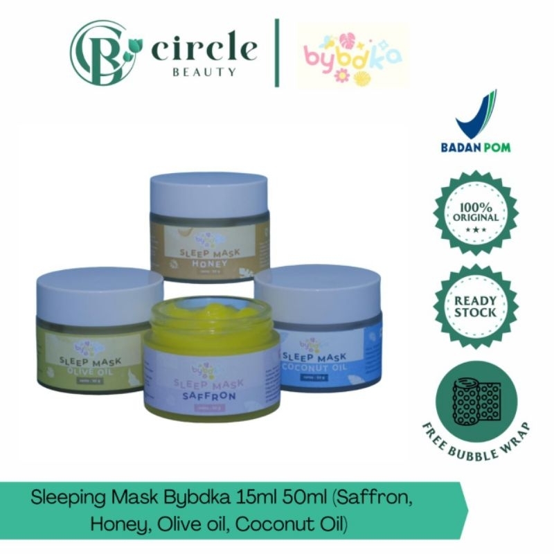 Sleeping Mask Bybdka 15ml 50ml (Safron, Honey, Coconut, Olive Oil ...