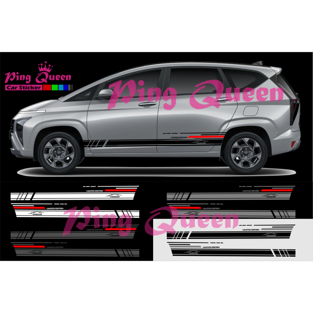 Hyundai STARGAZER STICKER CUTTING STARGAZER Car Side BODY STICKER ...