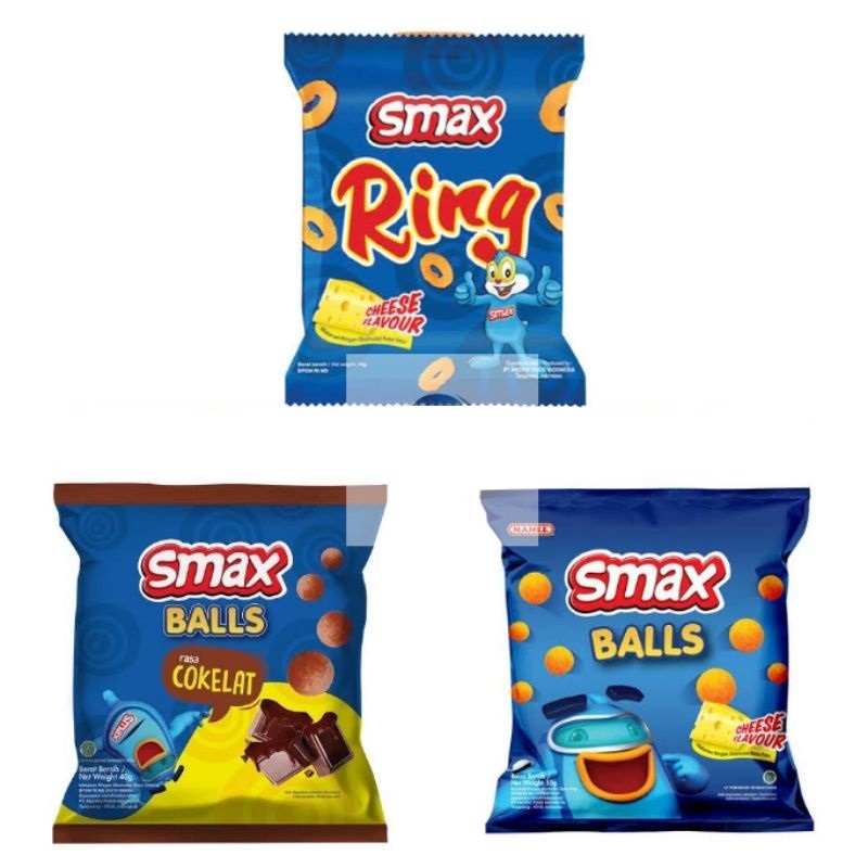 Smax Extrudad Corn Snack Ring Cheese, Cheese Ball, Chocolate 40 Grams ...