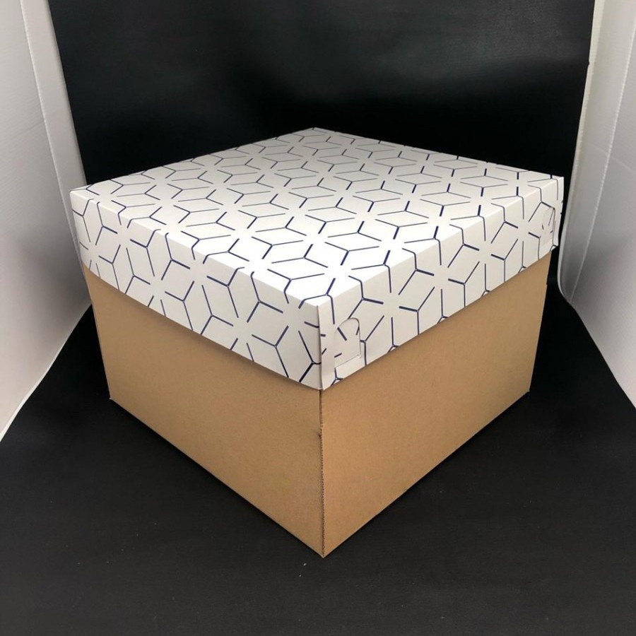 (3 pcs) cardboard gift box hamper box cake tart box packaging parcel ...