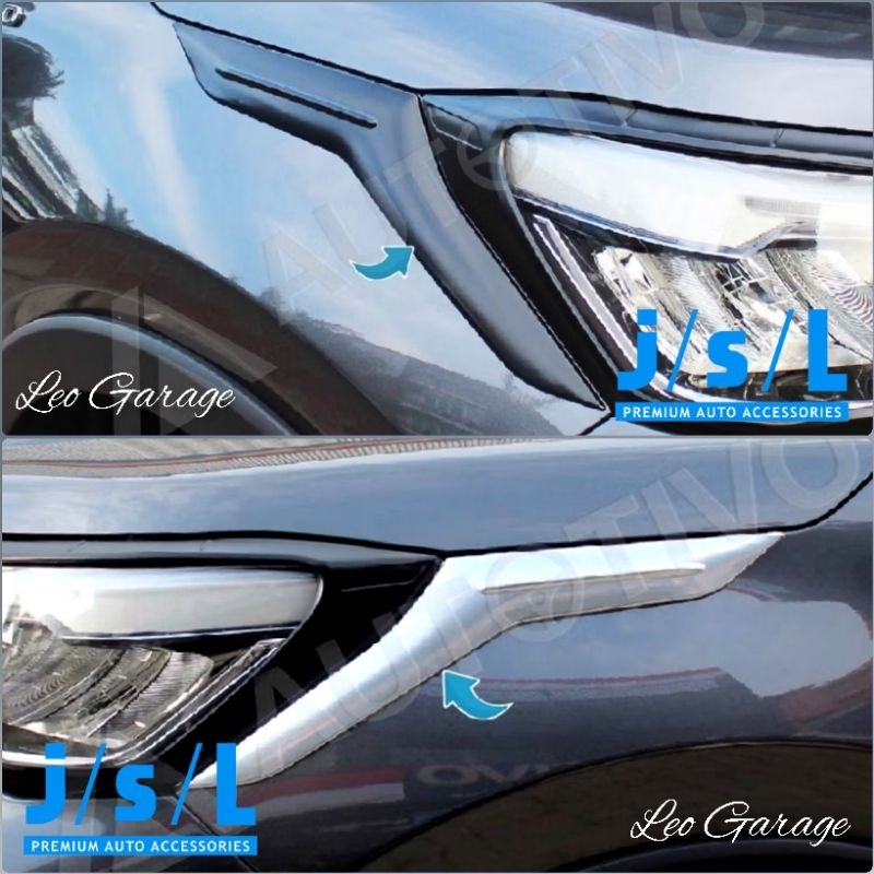 Hitam Raize Rocky 2021 2022 2023 2024 2025 Front Garnish Head Lamp Trim