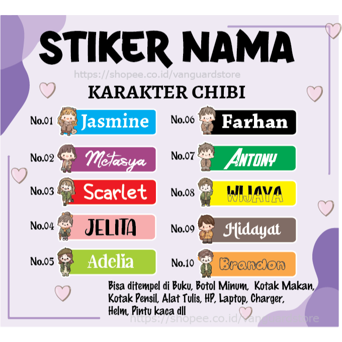 Chibi SPIRITED AWAY Character Name LABEL STICKER CUSTOM PREMIUM Cute ...