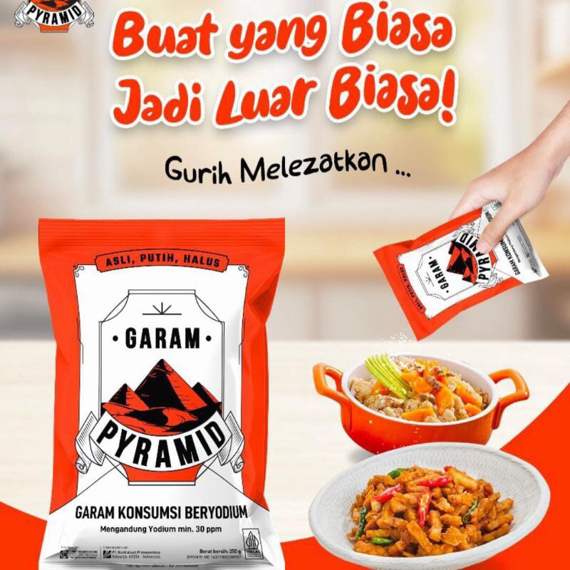 Salt 250 Grams Pyramid Brand Iodized Salt | Shopee Malaysia