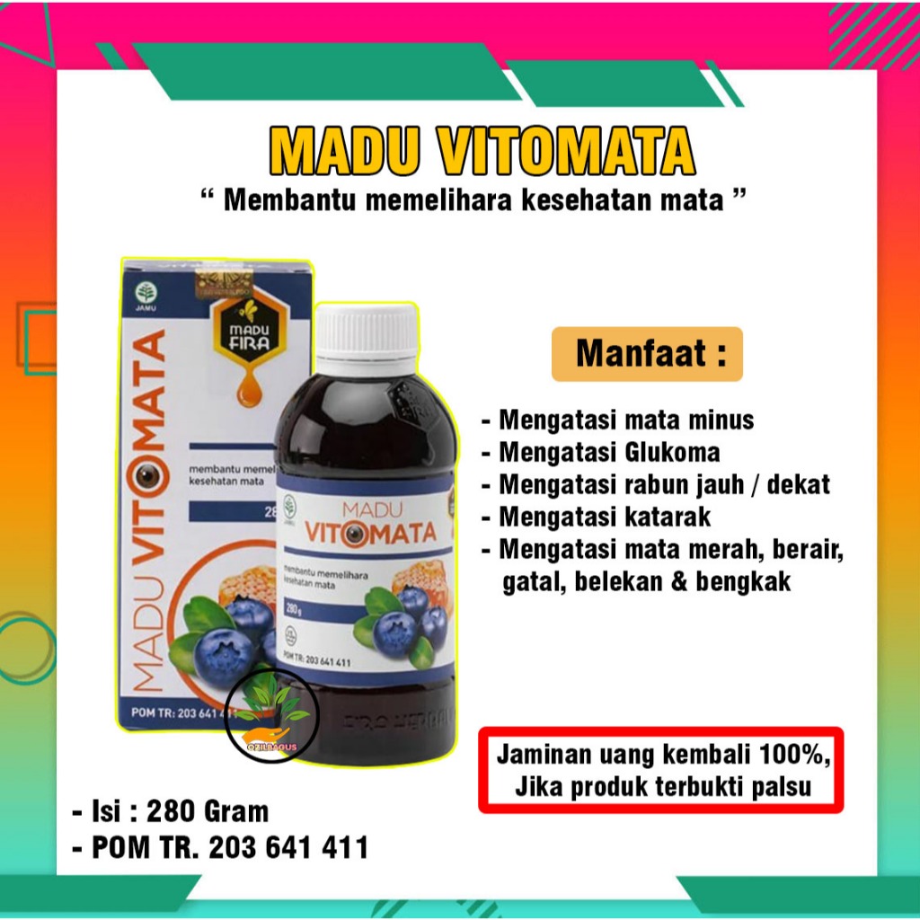 MERAH MATA Vitomata Honey Herbal Medicine Cataract Eyes Minus Red Eyes Watery Contents