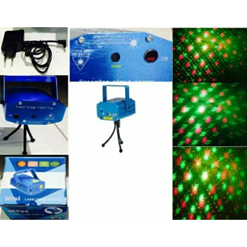 Mini Laser Stage Lighting Music Sensor/Ministage Laser Music | Shopee ...