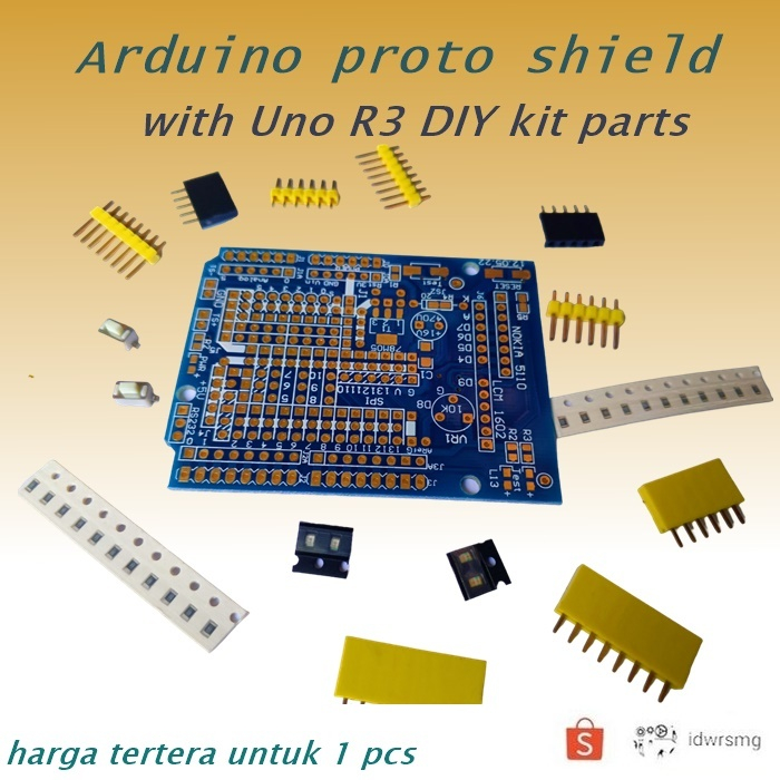 WINGONEER Prototype PCB Voor Arduino UNO R3 – FR-4 Glasvezel, 68,58x53,34 Mm, Geplateerde Gaten, 2,54 Mm Raster – Ideaal Voor DIY Projecten