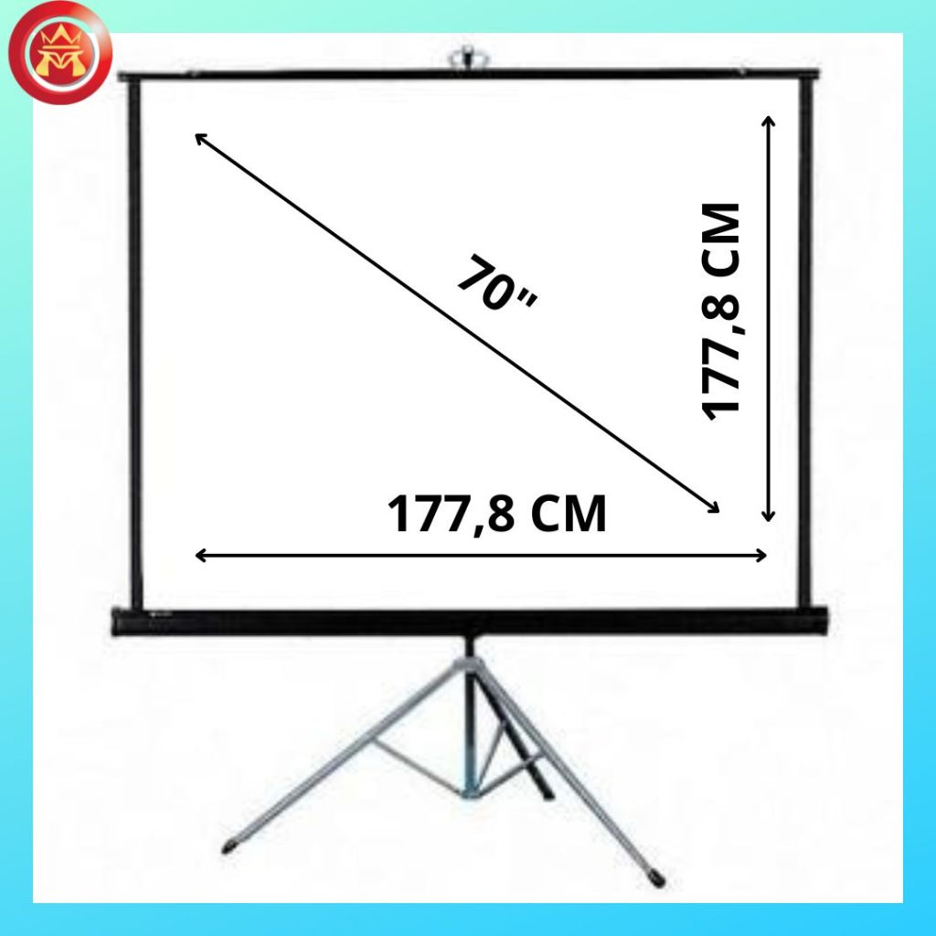 LAYAR Tripod Screen Projector Screen (70