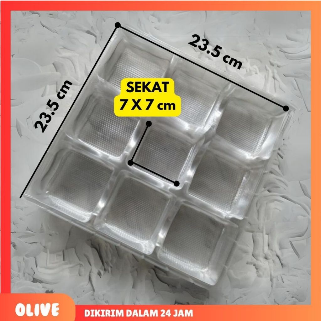 Mika Pudding Tray with mica Pudding base, 9 compartments, contains 5 ...