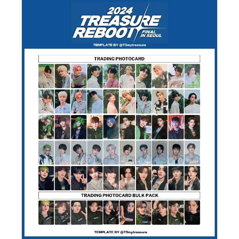 Official photocard treasure treading card md treasure reboot concert ...
