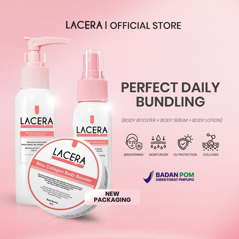 (READY)Lacera Daily Bundle 3pc - Bliss Body Lotion X Collagen Body ...