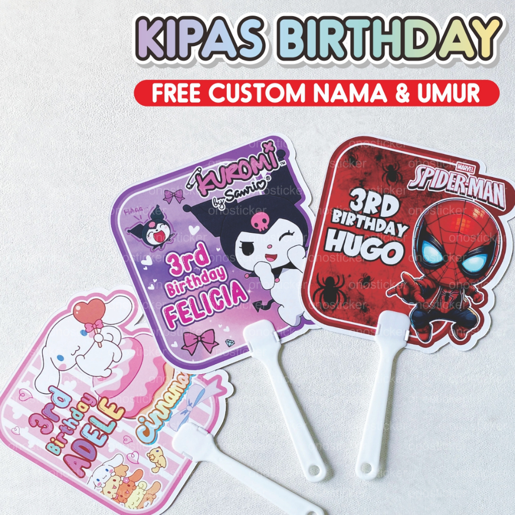 Custom Fan Souvenirs | Birthday Hand Fan | Hand Fan | Shopee Malaysia