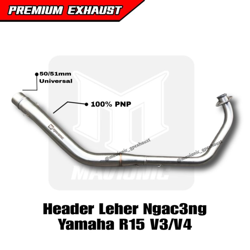 Bending exhaust neck Header R15 V3/V4 original mavionic, Ngaceng model ...