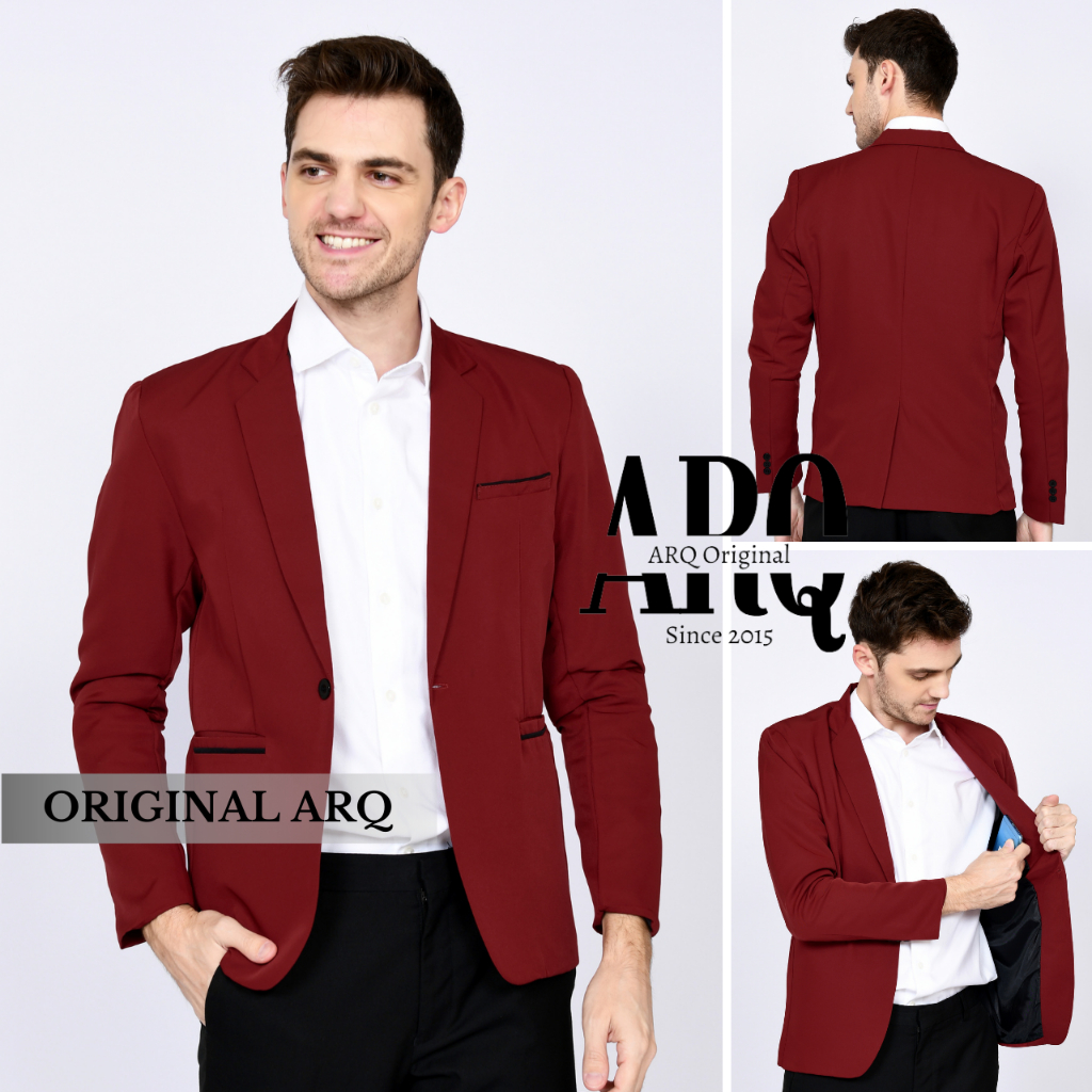 MERAH ! FORMAL MEN'S BLAZER JACKET IN MAROON RED, SLIMFIT MODEL ...