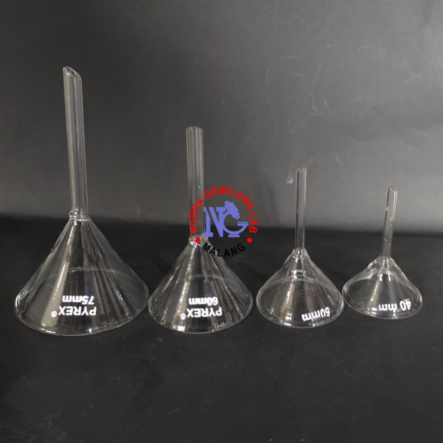 Glass Funnel diameter 60mm 75mm 100mm Shopee Malaysia