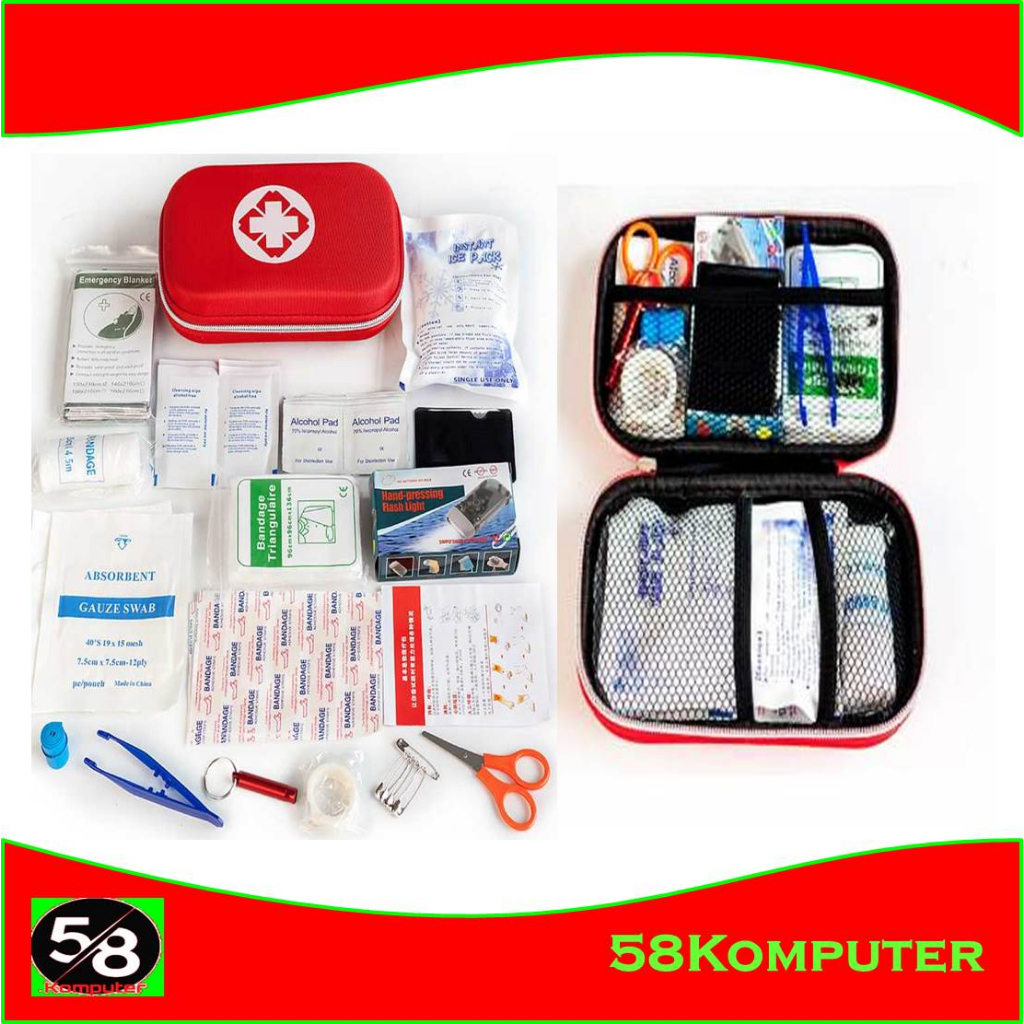 First Aid Kit First Aid Kit P3K Medical Equipment Complete Contents 18