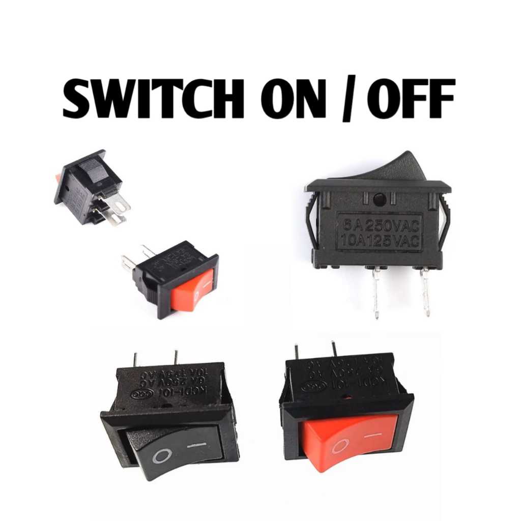 TOMBOL On Off Button Contact Switch Led Rocker Switch 2 pin Motorcycle ...