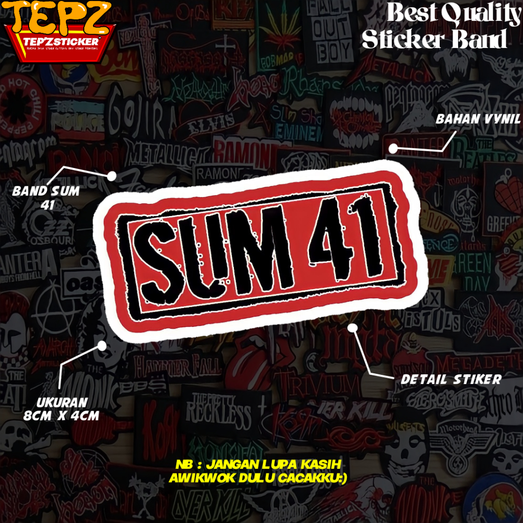 Sticker (BAND SUM 41) BAND STICKER|Metal Sticker|Tumblr Stickers ...