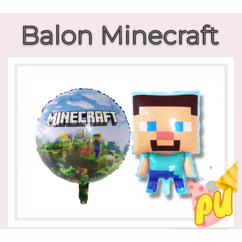 Minecraft Balloons/Minecraft Foil Balloons Shopee Malaysia