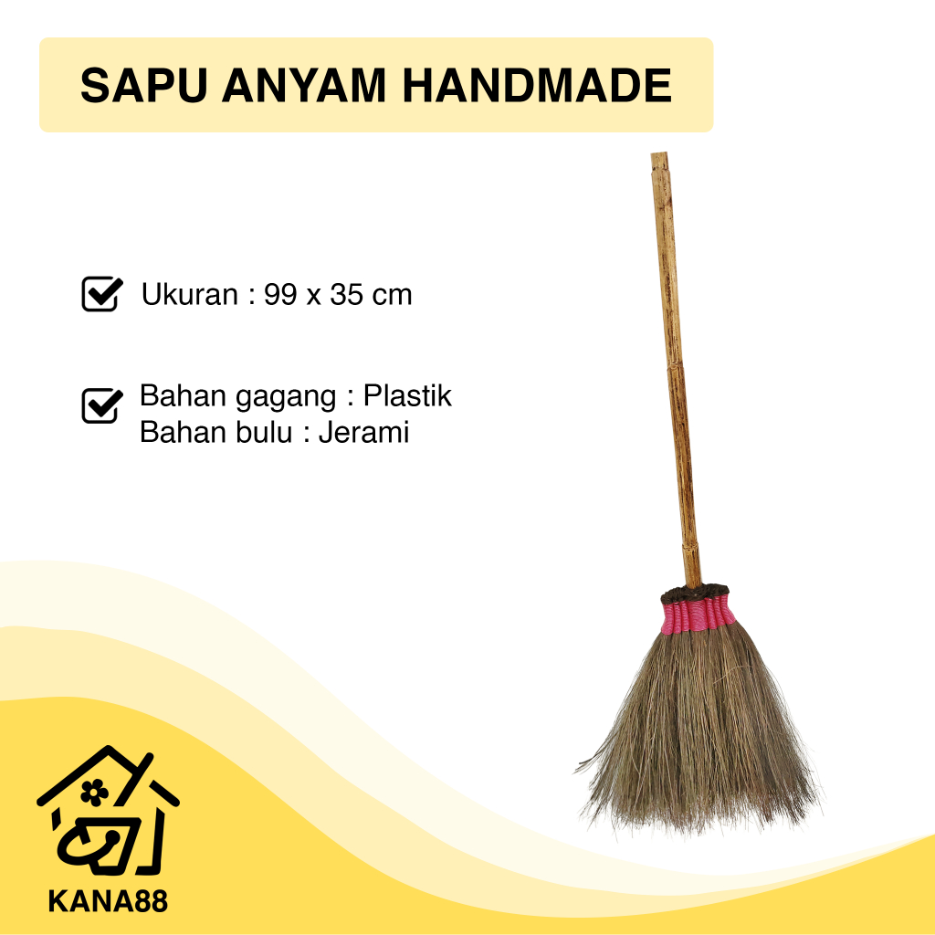 Traditional Woven Broom With Handmade Sewing Straw | Shopee Malaysia