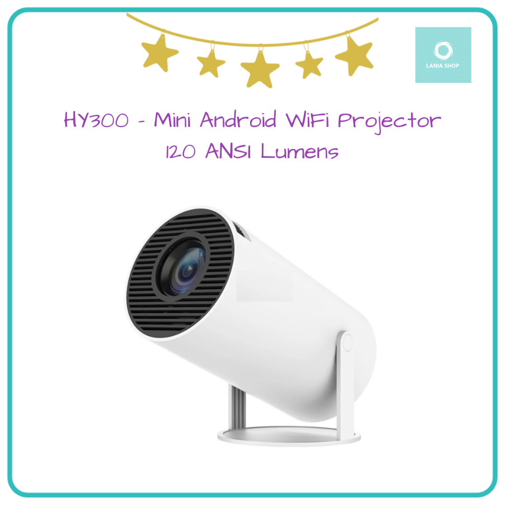 Hy300 - Mini Portable Android WiFi Projector 120 ANSI Lumens | Shopee ...