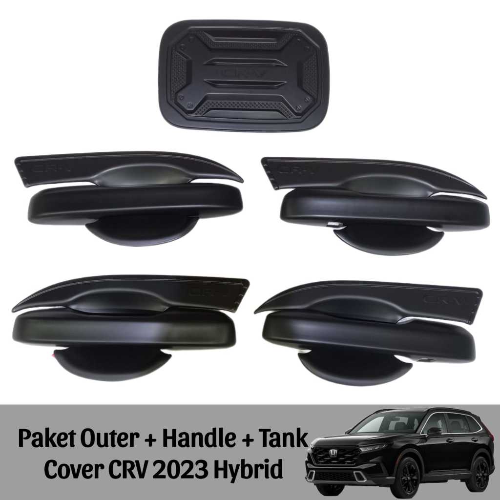 HITAM Package Outer Handle Tank Cover Honda Crv Hybrid 2023 2024 2025