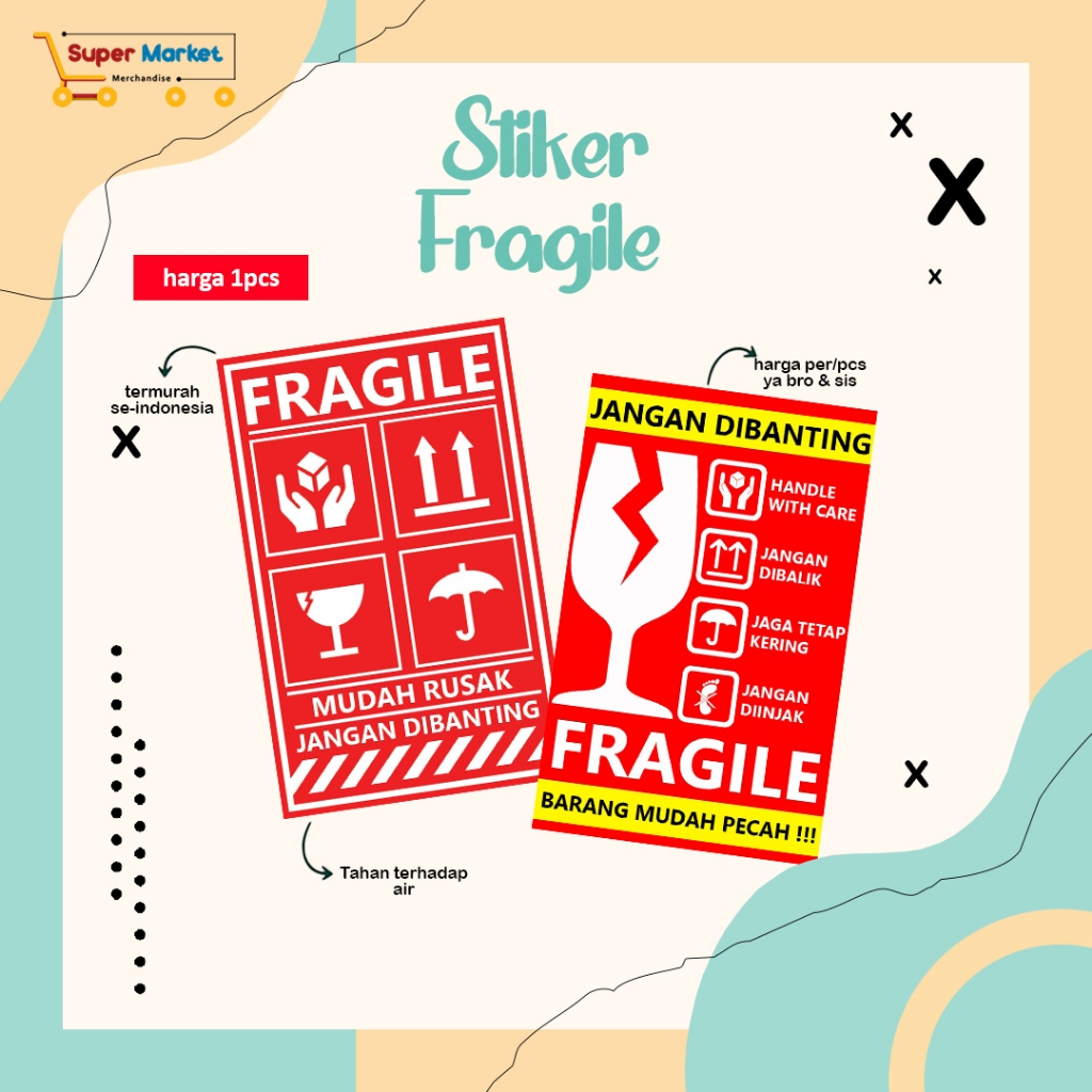 Fragile Stickers / Delivery Stickers / Vertical Delivery Label Stickers ...