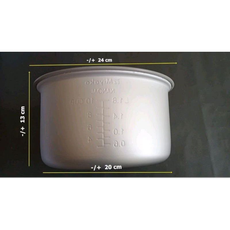 Teflon INNER POT 1.8 Lx MIYAKO NANO AL Type 508 528SBC | Shopee Malaysia