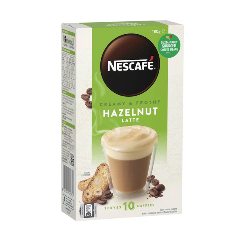 Nescafe Hazelnut Latte Coffee Sachets 10 Packs Shopee Malaysia