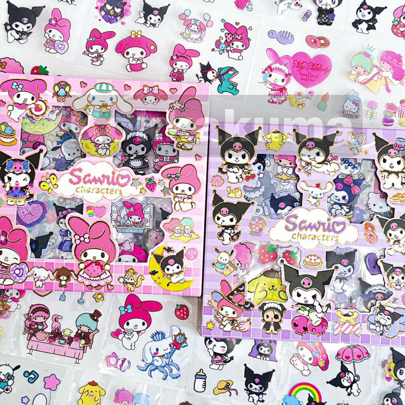 Kkm) SANRIO MY MELODY KUROMI Sticker Box 2D Girls Decoration Aesthetic ...